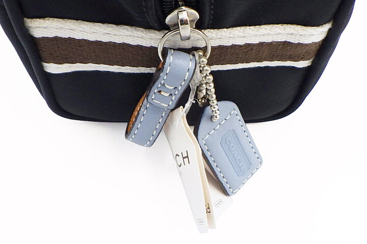 楽天市場】COACH(コーチ） ネイビー アクセサリーポーチ【中古】【人気 