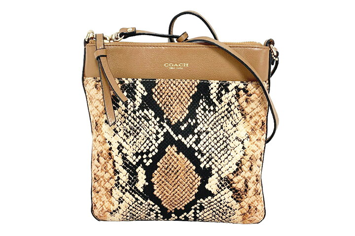 楽天市場】COACH(コーチ）ショルダーバッグ パイソン柄 レザー 
