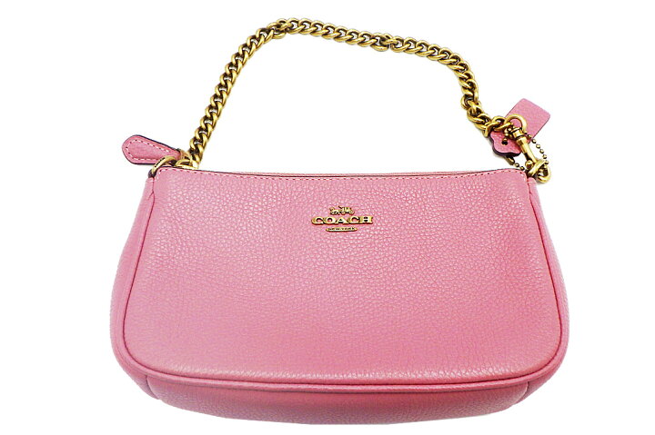 楽天市場】COACH(コーチ） チェーン アクセサリーポーチ 53077 ピンク  
