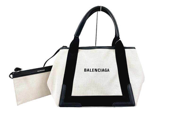 楽天市場】BALENCIAGA(バレンシアガ）ネイビーカバスS スモール トート 
