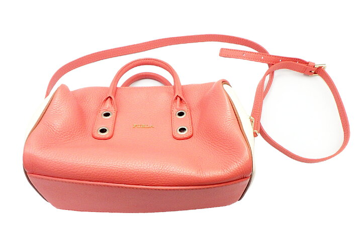 楽天市場】FURLA(フルラ）2WAYハンドバッグ レザー ピンク ショルダー 