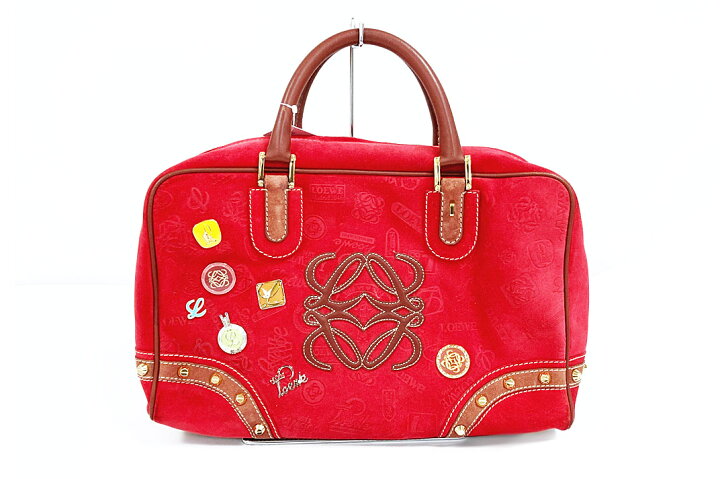 楽天市場】LOEWE(ロエベ）ハンドバッグ アマソナ35 スェード レッド 袋 