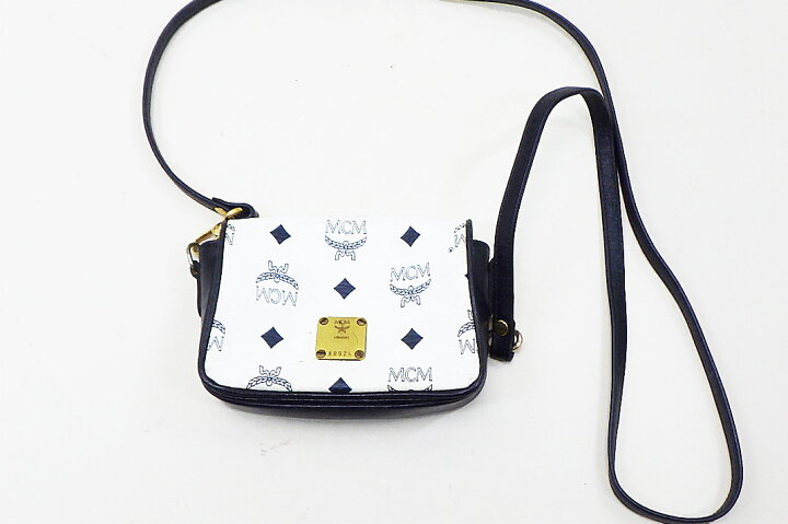 楽天市場】MCM(エムシーエム）ショルダーポーチ レザー ホワイト 