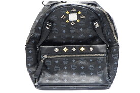MCM(エムシーエム）STARKバックパック　ブラック　スタッズ　【中古】【人気】【美品】9102.