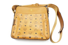 MCM(エムシーエム）ショルダーバッグ　ロゴグラム　レザー　ブラウン　【中古】【人気】【美品】1642.