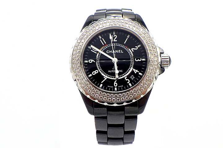楽天市場】CHANEL(シャネル）J12 H0685 メンズ ブラック ジルコン  