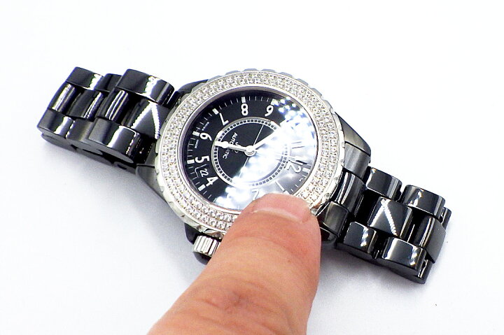楽天市場】CHANEL(シャネル）J12 H0685 メンズ ブラック ジルコン  