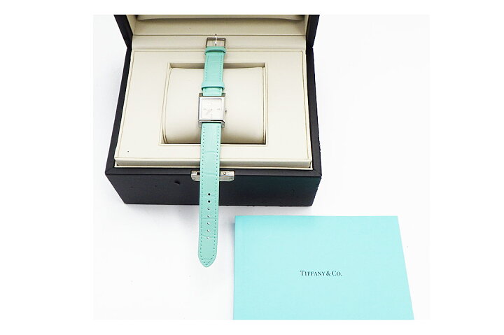 美品 TIFFANY ティファニー レディース 1837 メイカーズ ブルー文字盤  