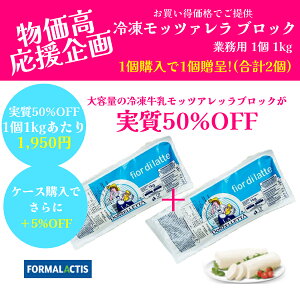 【賞味期限延長】【月間優良ショップ2025年1月度受賞!】【1BUY1】実質50%OFF 冷凍モッツァレラ ブロック 1kg FORMALACTIS フォルマラクティス モッツアレラ モザレラ ピッツァ ミルキー 賞味期限
