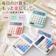 電卓 かわいい ソーラー給電 12桁 計算機 おしゃれ 大型LCDディスプレイ 計算機 持ち運び便利 滑り止め …
