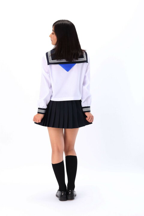 楽天市場】岡山県産 セーラー服 夏服 中間服 上衣 長袖 白地 学校制服  