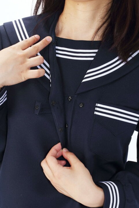 楽天市場】岡山県産 セーラー服 夏服 上衣 半袖 カフスあり 白地 学校  