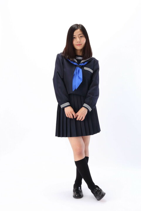 楽天市場】セーラー服 前開き 脇開き 本物 長袖 岡山県産 上衣 紺色  