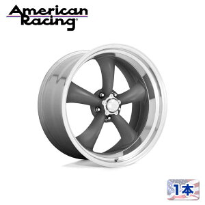 �yAmerican Racing(�A�����J�����[�V���O)���K�㗝�X�z15�C���`�A���~�z�C�[�� 1�{VN215 CLASSIC TORQ THRUST II 15×7J 5H127 -6MAG GRAY W/ MACHINED LIP �ėp