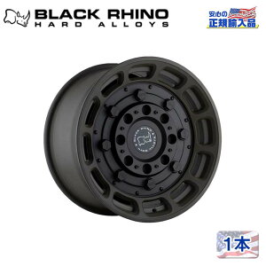 yBlack Rhino (ubNCm) K㗝Xz17C`A~zC[ 1{WARTHOG 17×8.5J 5H127 -18MATTE OLIVE DAB GREEN W/ BLACK CENTER ėp