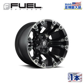 【FUEL OFFROAD (フューエルオフロード) 正規代理店】17インチアルミホイール 1本D569 VAPOR ベイパー17×10 8H165.1 -18 CB125.1MATTE BLACK DOUBLE DARK TINT 汎用/D56917008247