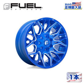 【FUEL OFFROAD (フューエルオフロード) 正規代理店】22インチアルミホイール 1本D770 TWITCH(ツイッチ)22×10 8H165.1 -18 CB125.2ANODIZED BLUE MILLED 汎用/D77022008247