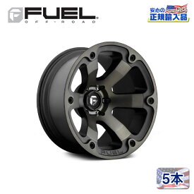 【FUEL OFFROAD (フューエルオフロード) 正規代理店】18インチアルミホイール 5本セットD564 BEAST ビースト18×9 6H114.3 +14 CB66.06MATTE BLACK DOUBLE DARK TINT 汎用/D56418908755