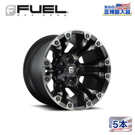 【FUEL OFFROAD (フューエルオフロード) 正規代理店】17インチアルミホイール 5本セットD569 VAPOR ベイパー17×10 8H165.1 -18 CB125.1MATTE BLACK DOUBLE DARK TINT 汎用/D56917008247