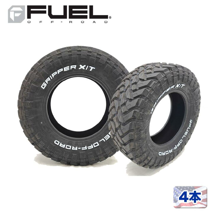 ほぼ新品 4WD用タイヤ4本 285-70-17 FUEL OFFROAD GRIPPER A/T