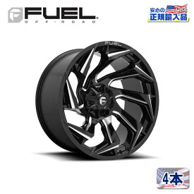 【FUEL OFFROAD（フューエルオフロード）正規輸入総代理店】22インチアルミホイール 4本汎用 D753 REACTION リアクション グロスブラックミルド22×7 4H 156 ±0 CB132