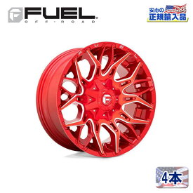 【FUEL OFFROAD (フューエルオフロード) 正規代理店】20インチアルミホイール 4本セットD771 TWITCH(ツイッチ)20×9 8H170 +1 CB125.1CANDY RED MILLED 汎用/D77120901750