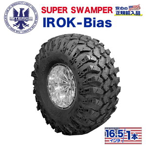 yINTERCO TIRE (C^[R^C) {KA㗝Xz^C1{SUPER SWAMPER (X[p[Xp[) IROK-Bias (ACbN oCAX)37x14/16.5LT ubN^[ oCAX