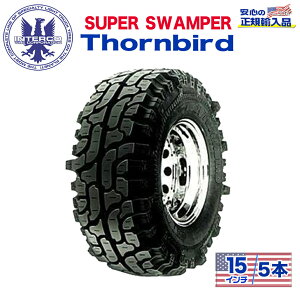 yINTERCO TIRE (C^[R^C) {KA㗝Xz^C5{SUPER SWAMPER (X[p[Xp[) Thornbird (\[o[h)33x12.5/15LT ubN^[ oCAX