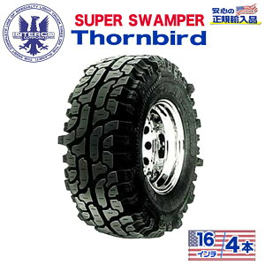 yINTERCO TIRE (C^[R^C) {KA㗝Xz^C4{SUPER SWAMPER (X[p[Xp[) Thornbird (\[o[h)35x12.5/16LT ubN^[ oCAX