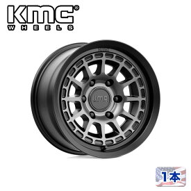 【KMC（ケーエムシー）日本販売代理店】17インチアルミホイール 1本汎用 KM719 CANYON SATIN BLACK W/ GRAY TINT17×8J 6H 139.7 +20 CB106.1