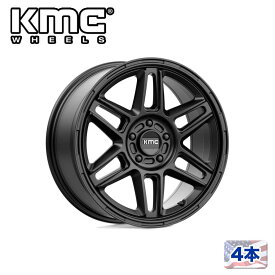 【KMC（ケーエムシー）日本販売代理店】18インチアルミホイール 4本汎用 KM716 NOMAD SATIN BLACK18×8J 5H 120 +38 CB74.1