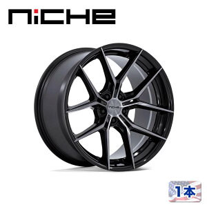 �yNICHE ���K�i�z22�C���` �A���~�z�C�[�� 1�{NC279 PRODIGY 5 22×9 5H 120 +27 CB74.1GLOSS BLACK DARK TINTED CLEAR(�O���X�u���b�N�_�[�N�e�B���g�N���A)�ėp/NC279BT22905227