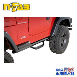 【N-FAB(エヌファブ) 正規輸入品】Nerf Step ナーフステップ / サイドステップ 耐荷重:約210kgJeep Wrangler ジープ ラングラー JK 2ドア 2007年〜2011年グロスブラック スチール
