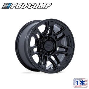 �yPRO COMP ���K�i�z17�C���`�A���~�z�C�[�� 1�{PA204 ROUGHNECK �}�b�g�u���b�N17×8.5J 6H 139.7 ±0 CB106.1FJ/150�v���h/215�T�[�t/�n�C���b�N�XGUN125