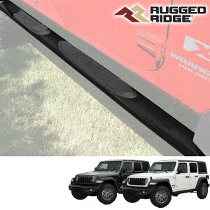 �yRUGGED RIDGE (���M�b�h���b�W) ���K�A���㗝�X�z �p�C�v�a4�C���` �I�[�o���`���[�u�T�C�h�X�e�b�v�u���b�N�J���[�@�p�E�_�[�R�[�g�d�グ�@�X�`�[����JEEP �W�[�v JLU �����O���[ 4�h�A 2019�N