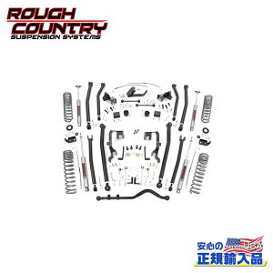 �yROUGH COUNTRY(���t�J���g���[)���K�A�����㗝�X�z4�C���` ���t�g�A�b�v�L�b�g / �T�X�L�b�g���n���h���p �����O�A�[�� �v���~�A��N3�V���b�N�t��Jeep Wrangler �W�[�v �����O���[ JK 4�h�A�E3.8L�p 