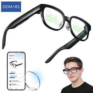 Domars AR�O���X �����\�� �X�}�[�g�O���X AI�������K�l ������MicroLED�f�B�X�v���C 2000nits �����|�� �����N���� 13���ꓯ���|�� ���y�Đ� 8���ԘA���g�p AI��c�c���^�����쐬 AR�i�r�Q�[�V���� 