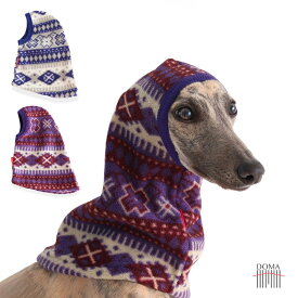 【全商品ポイント5倍】犬 スヌード ネックウォーマー 耳保護 防寒 冬 ノルディック柄 フリース 暖かい スヌード帽子 ウィペット イタリアングレーハウンド イタグレ 小型犬 中型犬 おしゃれ かわいい お散歩 2サイズ 全2色