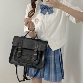 トートバッグ リュック 2way レディース 鞄 bag バッグ カバン リュックサック スクール スクールバッグ 学生 学生バッグ 高校生 中学生 学校 通学 JK JKバッグ 制服 無地 シンプル トート ハンド ハンドバッグ 黒 ブラック 上品 オトン 学院風