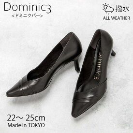 Dominic3 ドミニクバー パンプス No.9101 切替デザインパンプス 本革 日本製 履きやすい 歩きやすい 柔らかい ソフト お仕事 ビジネス お受験 ママ セレモニー シンプル フォーマル