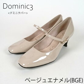 Dominic3 ドミニクバー パンプス No.9189 防水 スクエアトゥ ストラップパンプス お仕事 ハレの日 フレッシャーズ セレモニー シンプル フォーマル 新社会人 就活 軽い 履きやすい 歩きやすい 柔らかい ソフト おしゃれ ローヒール 日本製 本革