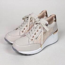 Dominic3 ドミニクバー スニーカー No.9911 ヒールアップ サイドキルティング ジップスニーカー 履きやすい 歩きやすい 柔らかい ソフト 本革