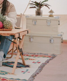 ★新色★HOMFUL★スタッキング アルミ コンテナボックス★クリーム★75L★アウトドア収納ボックス★アルミコンテナ★キャンプ収納箱★トランクカーゴ ★アウトドコンテナ★送料無料★NEW