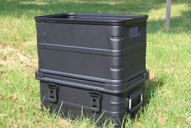 GENERIC OUTDOOR スタッキングアルミボックスwith35 マットブラック ガレージ収納箱 アルミバスケットボックス キャンプギア収納箱 トランクボックス aluminum box アウトドアコンテナボックス スタッキングボックス アウトドアギアボックス 車内収納 道具箱 工具ケース