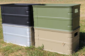 GENERIC OUTDOOR スタッキング アルミボックスwith35アースカラー ガレージ収納箱 アルミバスケットボックス キャンプギア収納箱 トランクボックス aluminum box アウトドアコンテナボックス スタッキングボックス アウトドアギアボックス 車内収納 道具箱 送料無料