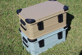 GENERIC OUTDOOR アースカラー アルミコンテナボックス 29L ガレージ収納箱 コンテナボックス キャンプギア収納箱 トランクボックス aluminum box アウトドアコンテナボックス スタッキングボックス アウトドアギアボックス 道具箱 工具箱 送料無料