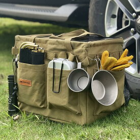 GENERIC OUTDOOR ソフトストレージボックス OUT DOOR STORAGE BOX アウトドア収納バッグ ギアボックス収納 車内収納ボックス ギアボックス ストレージバック ギアケース ギアボックス キャンプバッグ アウトドアバッグ コンパクト 送料無料