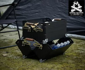 GENERIC OUTDOOR マットブラック シェルフコンテナ 25 スタッキングコンテナ シェルコン アウトドアコンテナ キャンプコンテナ 収納箱 キャンピングコンテナ フィールドギア収納ボックス アウトドア収納ケース 送料無料 SALE