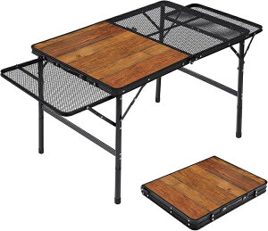 GENERIC OUTDOOR 2WAY �n�[�t���b�V���e�[�u���{�T�C�h�e�[�u�� ����2�i�K�ύX�\ �e�[�u���A�E�g�h�A�e�[�u�� �o�[�x�L���[�e�[�u�� �܂肽���݃e�[�u�� �R���p�N�g ���[�e�[�u�� �܂��� �~