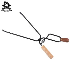 GENERIC OUTDOOR アイアンファイヤートング 火ばさみ 焚火バサミ バネ付 炭バサミ 薪ばさみ 炭つかみ 焼肉トング 薪ばさみ 火鋏 焚き火ばさみ 焚火ばさみ たきびばさみ 炭ばさみ トング キャンプ アウトドア 送料無料 NEW